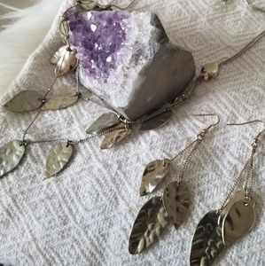 Artisan Necklace and earrings set.